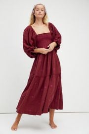 Dahlia Embroidered Maxi Dress at Free People