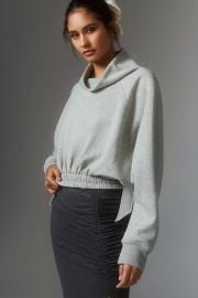 Daily Practice at Anthropologie Long Sleeve Funnel Neck Sweatshirt at Anthropologie