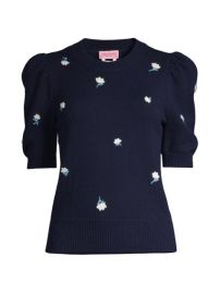 Dainty Bloom Applique Sweater at Saks Fifth Avenue