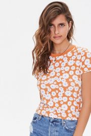 Daisy Print Form Fitting Tee by Forever 21 at Forever 21