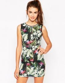 Daisy Street  Daisy Street Bodycon Dress In Leaf Print at Asos