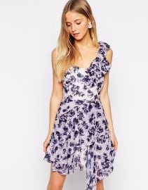 Daisy Street  Daisy Street One Shoulder Dress in Floral Print at Asos