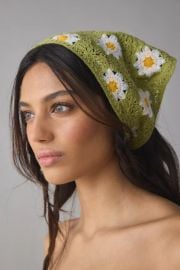 Daisy Tie Crochet Headscarf at Urban Outfitters