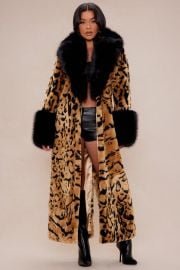 Dakota Leopard Fur Maxi Coat | Fashion Nova at Fashion Nova