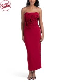 Dalia Macphee Strapless 3d Floral Gown at TJ Maxx