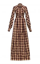 Dallas Western Checked Cotton Maxi Dress by Lena Hoschek at Moda Operandi