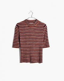 Dalston Mockneck Sweater in Stripe at Madewell