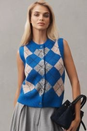 Damson Madder Aggie Argyle Knit Vest at Anthropologie