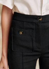 Dan Trousers - Black - Recycled polyester - Szane at Sezane