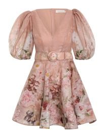 Dancer Puff Sleeve Mini Blush Garden Floral Online  Zimmermann at Zimmermann