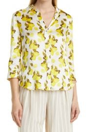 Dani Lemon Print Silk Blouse by L\\\'Agence at Nordstrom