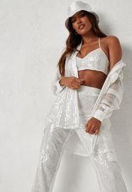 Dani Michelle x white co ord sequin dress by Missguided at Missguided