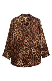 Dani Silk Leopard Print Shirt at Nordstrom
