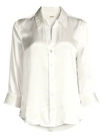 Dani Three-Quarter Sleeve Silk Blouse at Saks Fifth Avenue