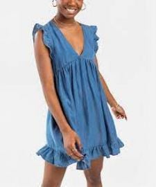 Daniela Ruffle Babydoll Mini Dress  francesca39s at Francescas