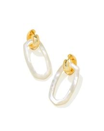 Danielle Gold Link Earrings in Ivory Mother-of-Pearl Kendra Scott at Kendra Scott