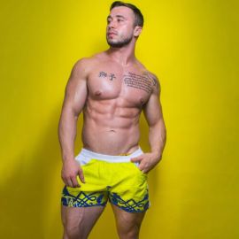 Danny Miami - CROWN YELLOW SHORTS - SwimwearBeach Shorts eBay at eBay