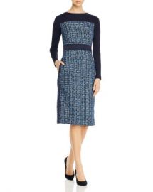 Danopus Colorblocked Tweed Dress at Bloomingdales