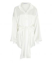 Daphne Tie-Waist Mini Shirt Dress at Intermix