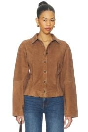 Dara Suede Button-down Shirt at Revolve