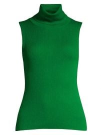 Darcey Sleeveless Rib-Knit Turtleneck by Alice Olivia at Saks Fifth Avenue