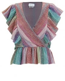 Darcie Lurex Frill Top at Intermix