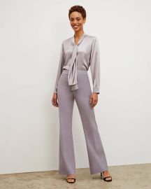 Darcy Top - Washable Silk Charmeuse  Wisteria  at M.M.LaFleur