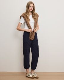Dari Wide-Leg Cargo Pant in Navy | Veronica Beard at Veronica Beard