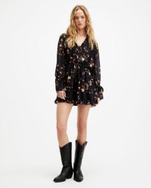 Daria Floral Print Relaxed Fit Romper Black ALLSAINTS US at All Saints