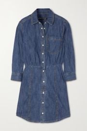 Dark denim Keston gathered denim shirt dress  VERONICA BEARD  NET-A-PORTER at Net a Porter