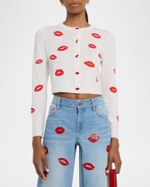 Daroda Lip Cardigan at Neiman Marcus