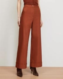 Darrell Wide-Leg Pant in Rust | Veronica Beard at Veronica Beard