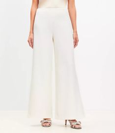 Darted Palazzo Pants in Doubleface at Loft