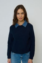 Dash Denim Collar Pullover CentralParkWest at Central Park West