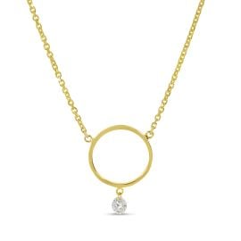 Dashing Diamonds Circle Necklace by Brevani at Brevani