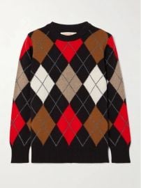 Daughter Argyle checked wool sweater at Net a Porter
