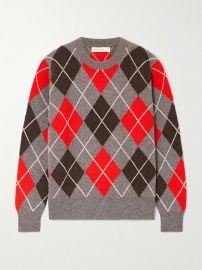 Daughter Argyle checked wool sweater at Net a Porter
