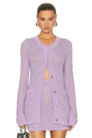 David Koma Crystal Embroidered Knit Cardigan at Forward