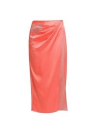 David Koma Crystal Flower Embroidered Midi Skirt at Forward