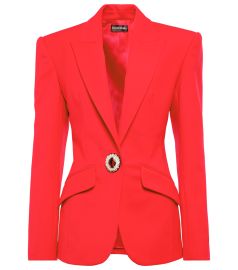 David Koma Embellished virgin wool blazer at Mytheresa