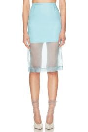 David Koma Organza Midi Skirt in Blue FWRD at FWRD