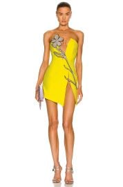 David Koma Strapless Flower Mini Dress at Forward