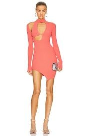 David Koma x FWRD Long Sleeve Mini Dress in Red FWRD at Forward