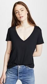 David Lerner Super Deep V Neck Tee at Shopbop