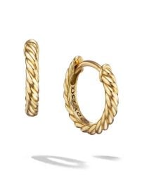 David Yuram Sculpted Cable Huggie Hoop Earrings at David Yurman