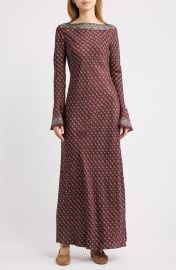 Davina Long Sleeve Silk Maxidress at Nordstrom
