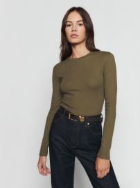 Davy Long Sleeve Crewneck Tee - Long Sleeve Reformation at Reformation