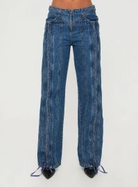 Day Dream Tie Up Jeans Blue Denim Princess Polly at Princess Polly