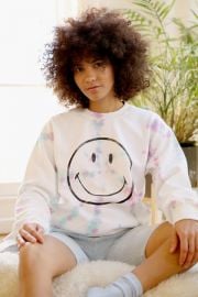 Day Smiley Tie-Dye Pullover Sweatshirt at Urban Outfitters