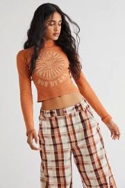 Daydreamer Bob Dylan Thermal Top in cognac at Free People